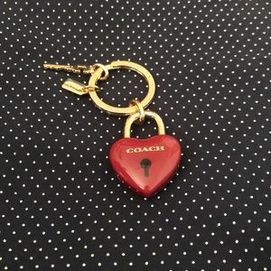 Coach heart keychain